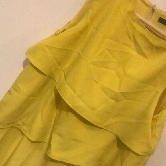 ZARA Basic Yellow Panel Dress - Size Medium - Picture 6 of 8